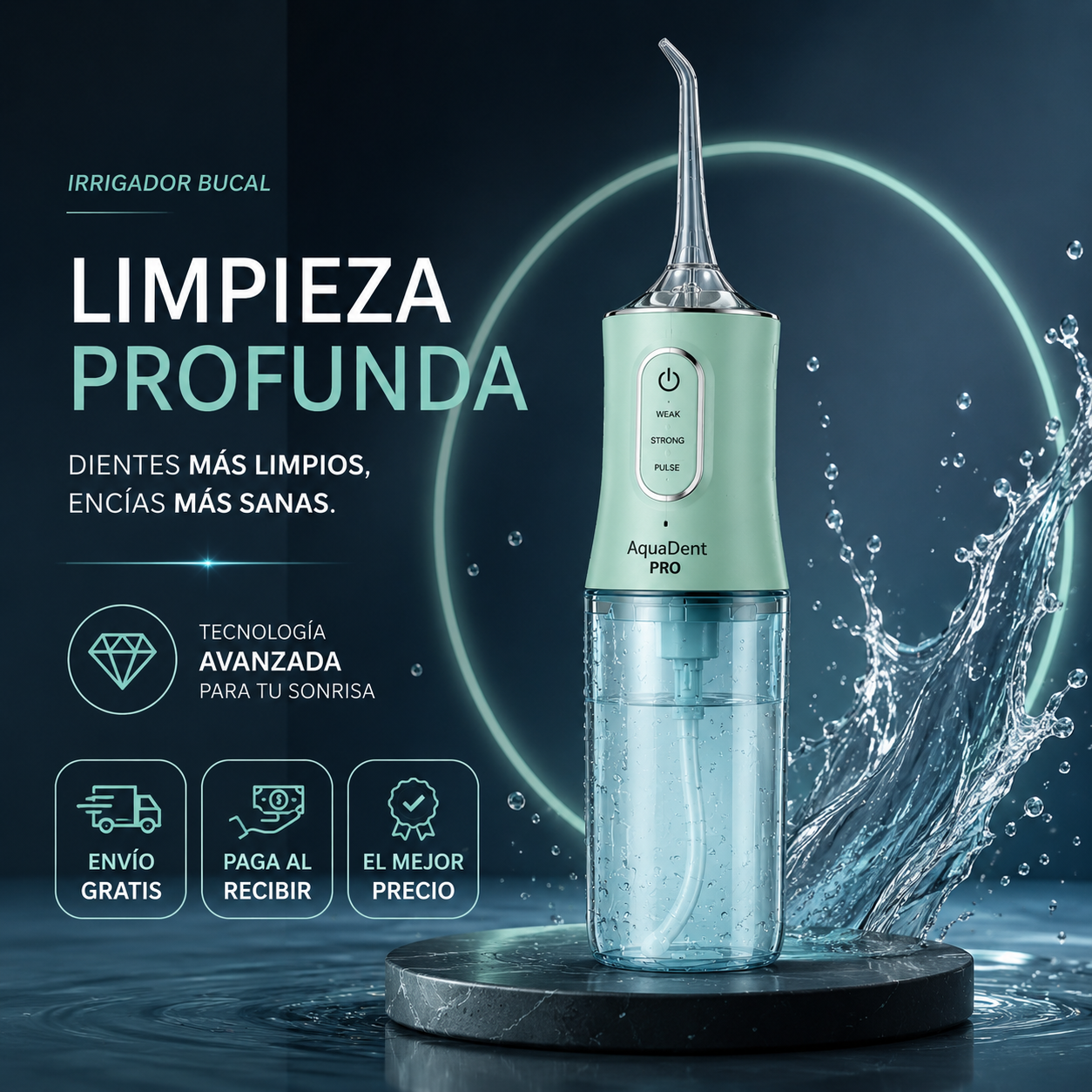 AQUADENT PRO 🦷 LIMPIADOR DENTAL IRRIGADOR.