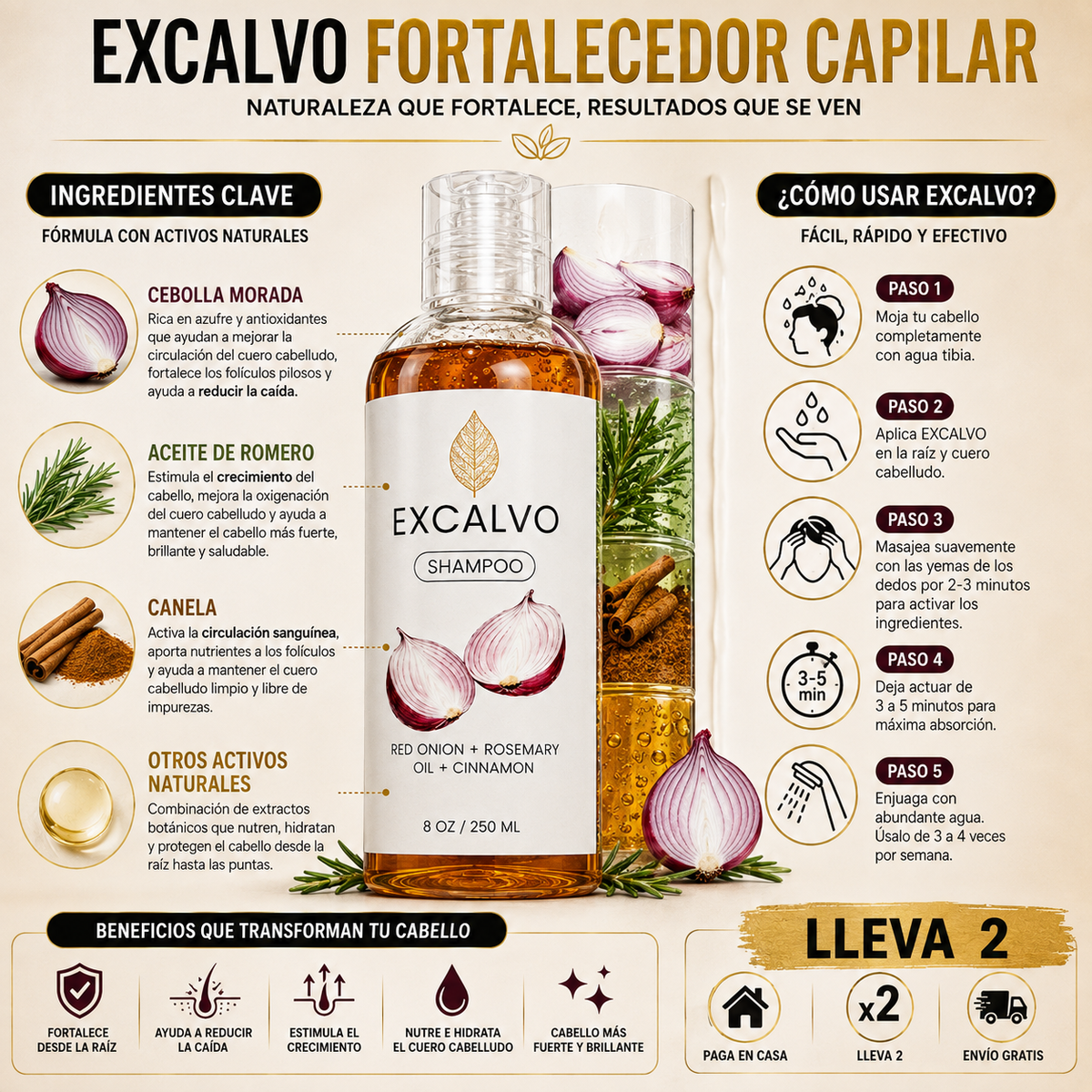 EXCALVO - Fortalecedor Capilar 🧅🪮