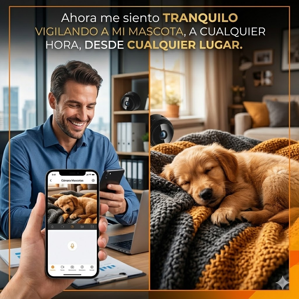 OJO SECRETO 👀MINI CÁMARA ESPÍA HD CON MONITOREO EN TIEMPO REAL, Protege tu hogar, desde tu celular 📱