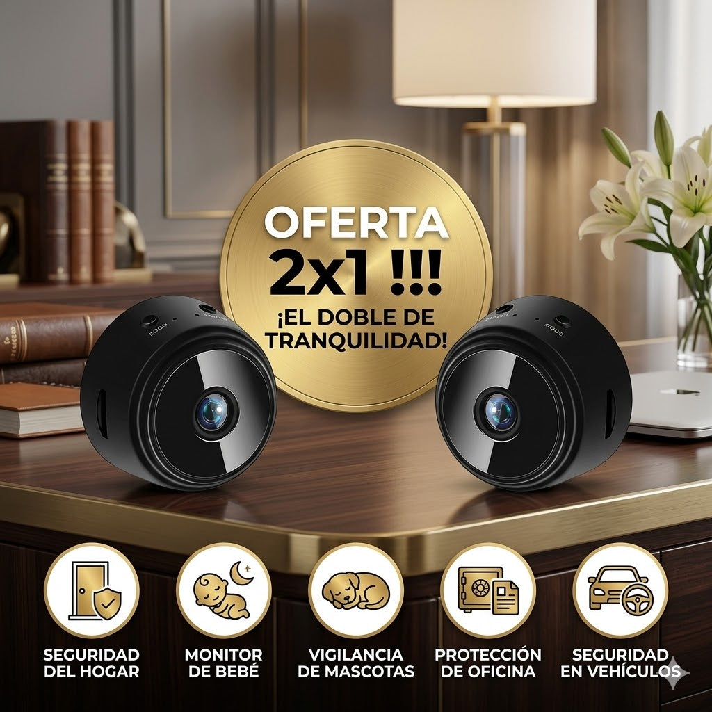 OJO SECRETO 👀MINI CÁMARA ESPÍA HD CON MONITOREO EN TIEMPO REAL, Protege tu hogar, desde tu celular 📱